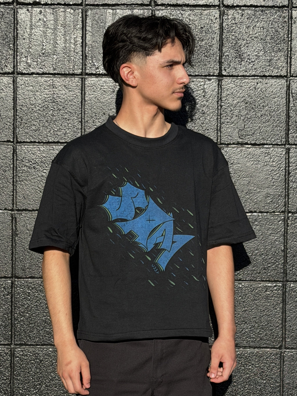 Blue on Black OG Samussy T-Shirt