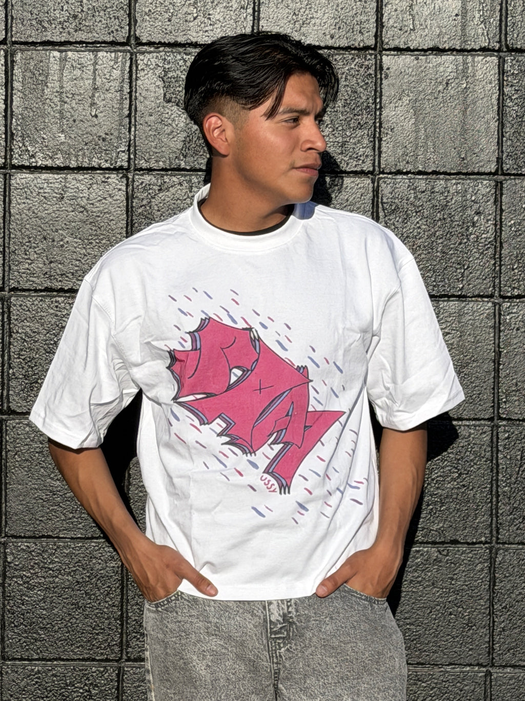 Pink on White OG Samussy T-Shirt