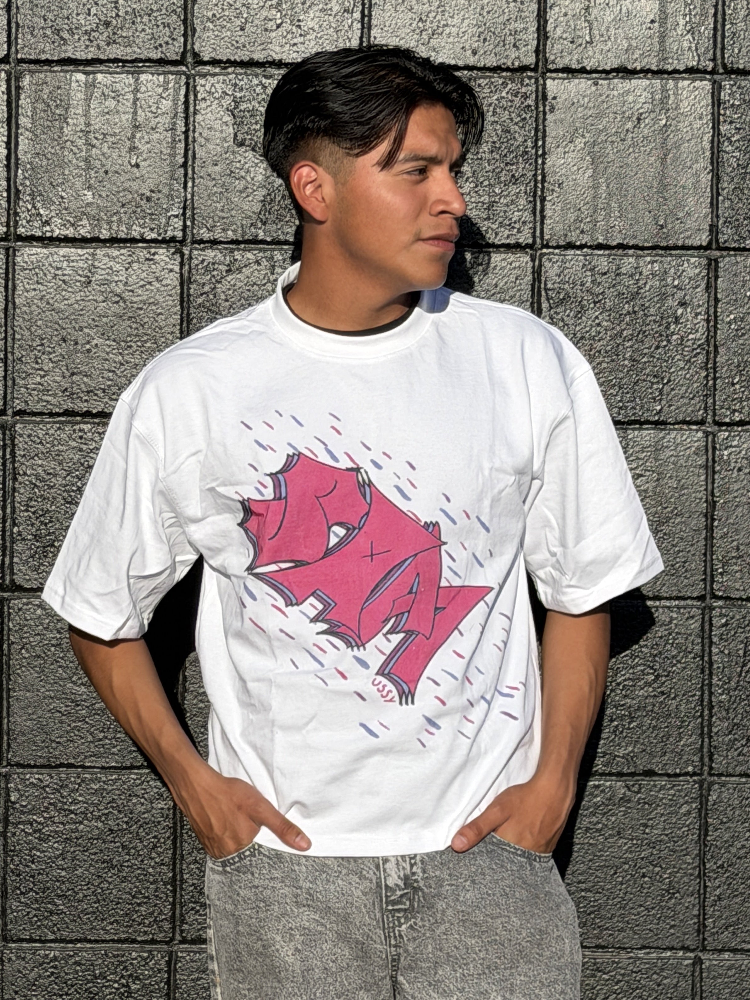 Pink on White OG Samussy T-Shirt