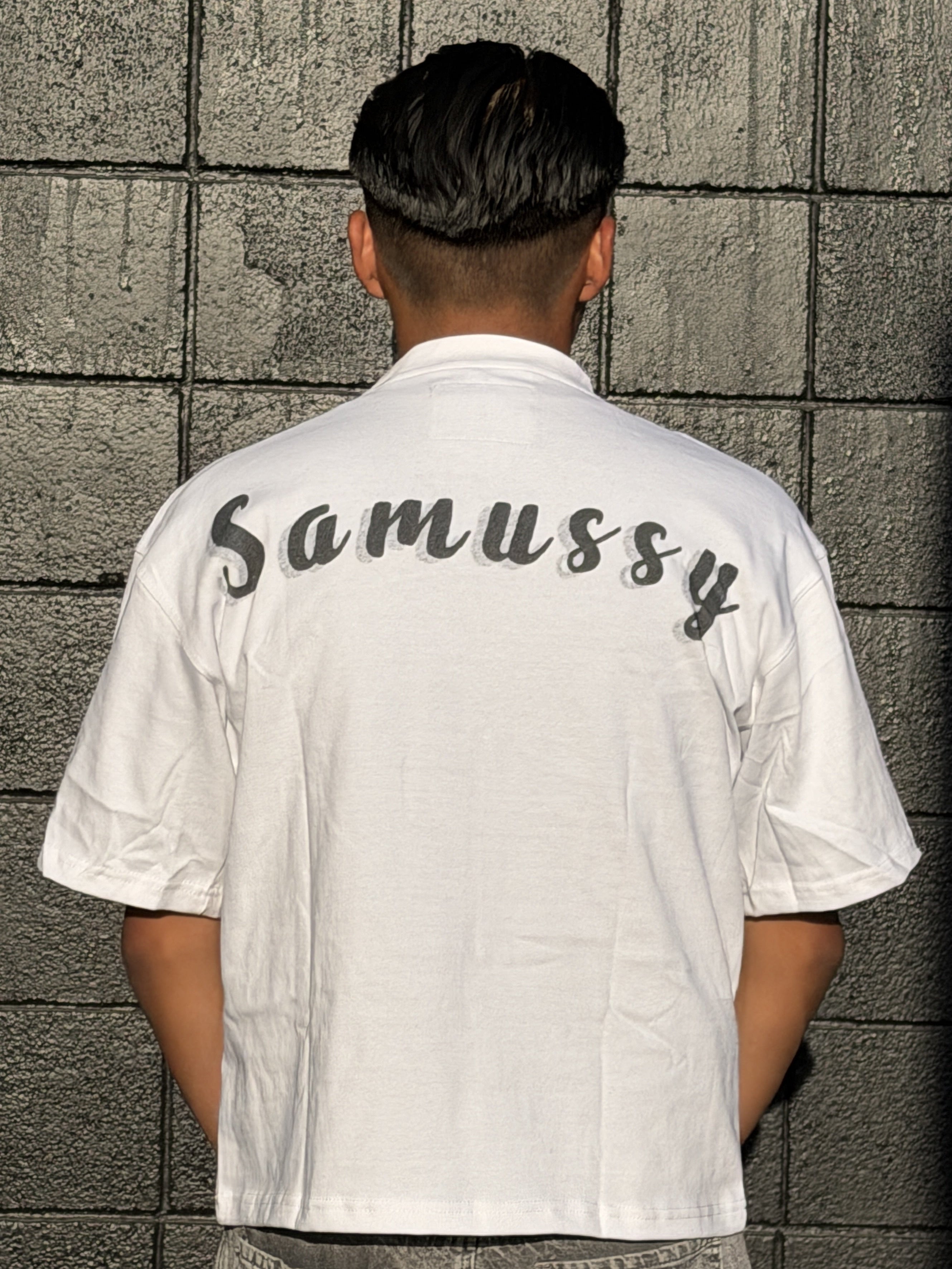 Pink on White OG Samussy T-Shirt